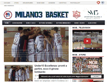 Tablet Screenshot of milano3basket.com